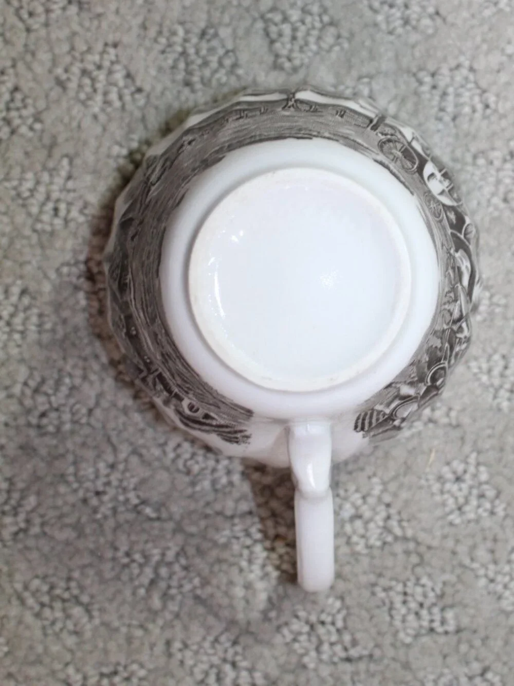 Royal Mail Staffordshire Ware Brown & Ivory Tea Cup & Saucer
